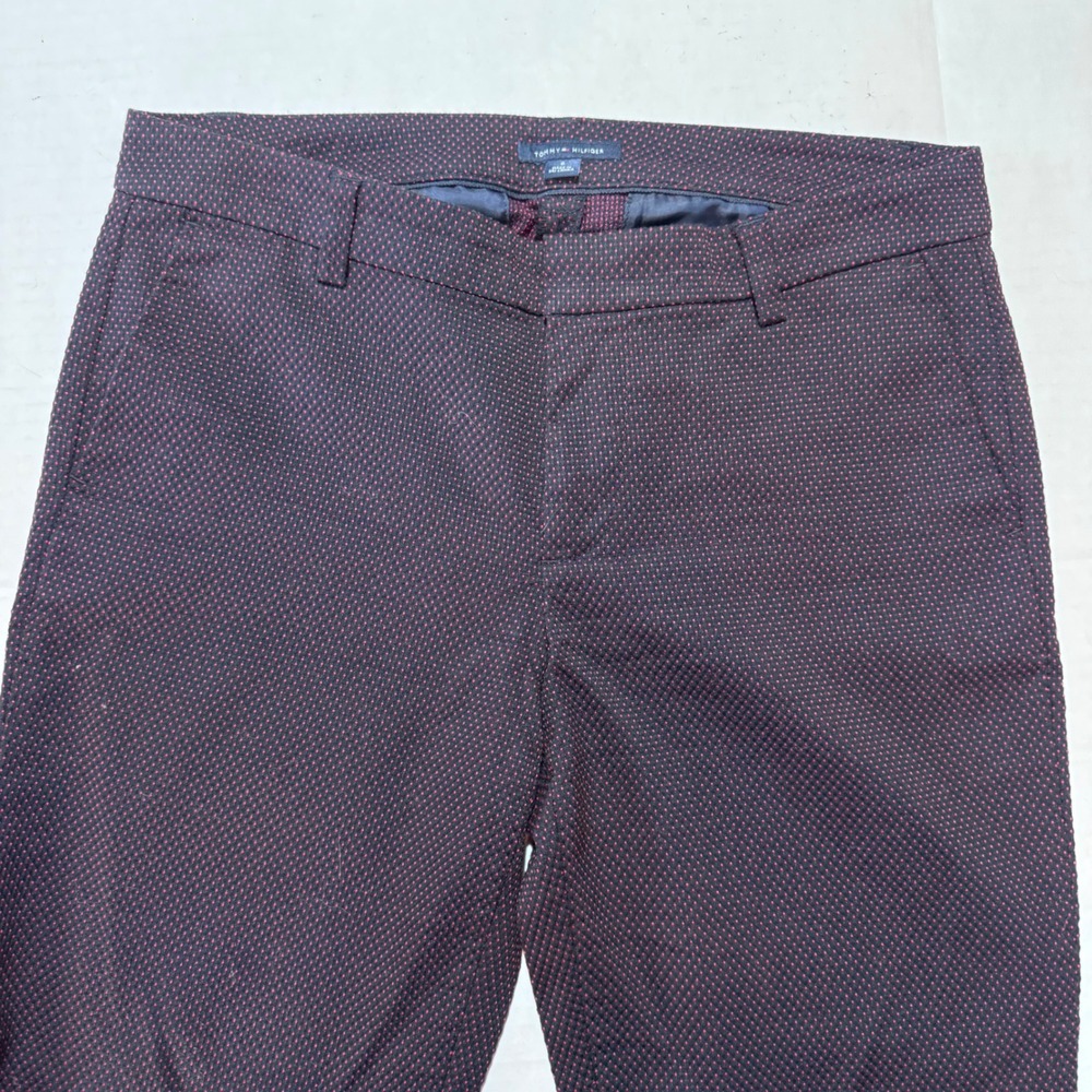 Tommy Hilfiger Madison Stretch‎ Slim Dress Pants Micro Dot Womens Size 6